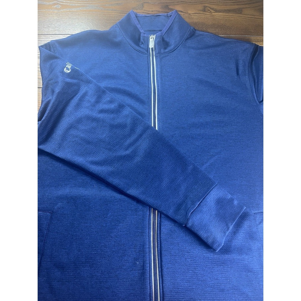 Callaway Golf Weather Series Men's Full Zip Long Sleeve Jacket Blue Size Large
